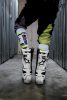 High Mx Socks Sk8erboy – stílusos fehér-fluo-fekete zokni