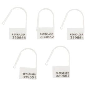 Fehér zárható lakatok – 5 darabos számozott szett