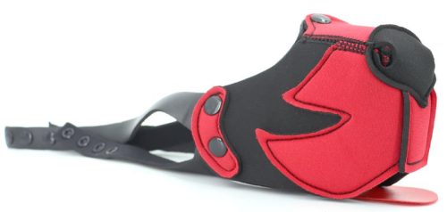 Muz Puppy - fekete-piros kutyapofák viselésére