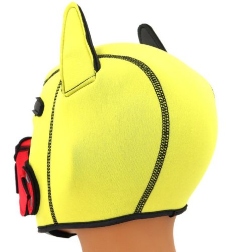 Puppy Fox – neopréna maszk sárga-piros színben