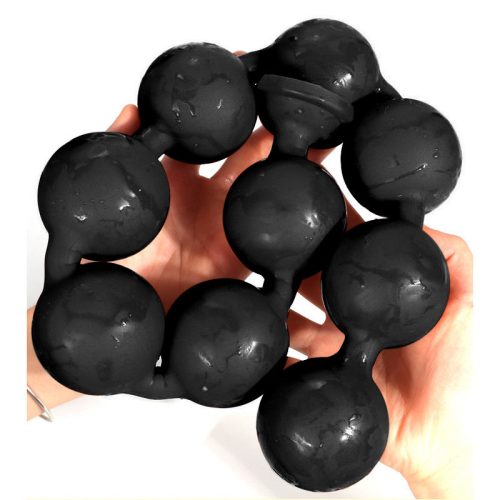 Nocty Balls L – prémium fekete intim golyók 65 cm-en