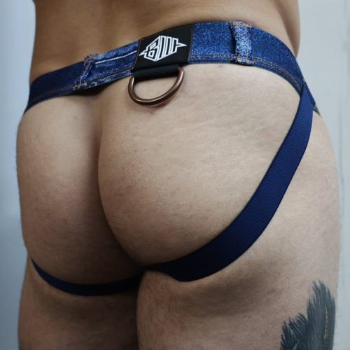 Stonewall Wash Denim – sötét farmer cseppfarmer jockstrap