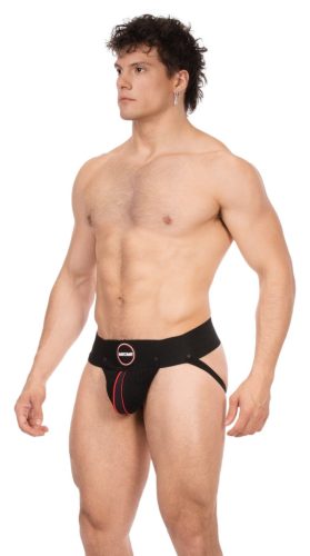 Rokk Black-Red – prémium férfi jockstrap intim kényelemhez