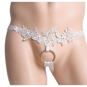 Fehér csipkés jock alsó