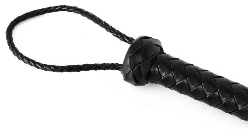 Fekete bőr hosszú ostor