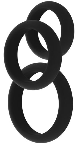 Stamcock – 3 darab fekete péniszgyűrű szett