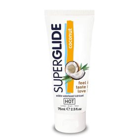   HOT Superglide lubrifiant comestibil pe bază de apă - NUS de cocos 75 ml