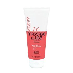 HOT Massage & Glide Gel 2in1 Căpșuni 200 ml