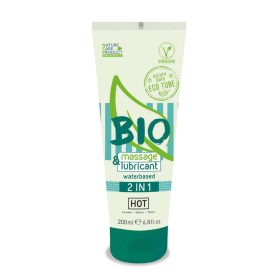Masaj HOT BIO & lubrifiant pe bază de apă 2 la 1 200 ml