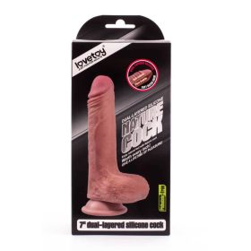 7" Silicon Nature Cock Flesh cu două straturi