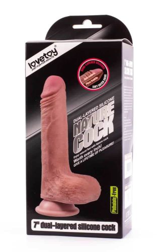 7" Silicon Nature Cock Flesh cu două straturi