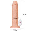 11'' Piele realistă lungă vibrantă de dildo