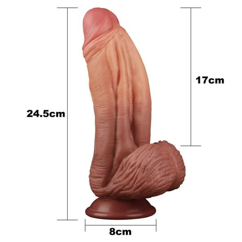 10" Silicon dual-layered Nature Cock Brown_B0O50_3