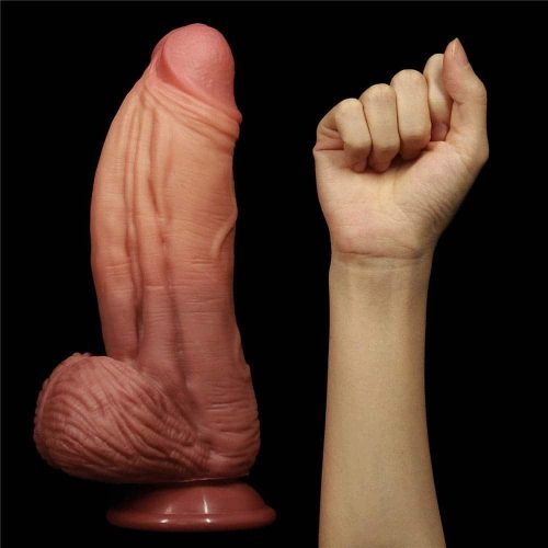 10" Silicon dual-layered Nature Cock Brown_B0O50_3