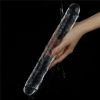 Dildo dublu transparent impecabil de 12''