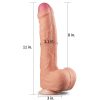 Penis din silicon cu două straturi duble de 11"