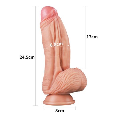 Penis din silicon cu două straturi de 10"