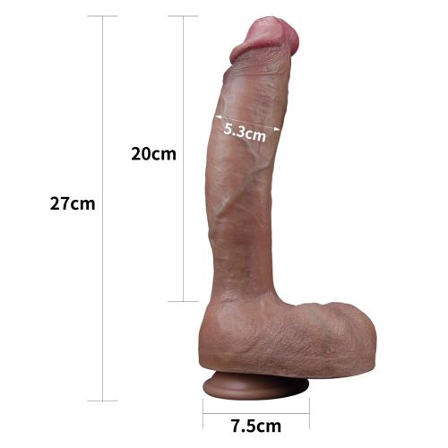 Penis natural din silicon dublu de 10,5''