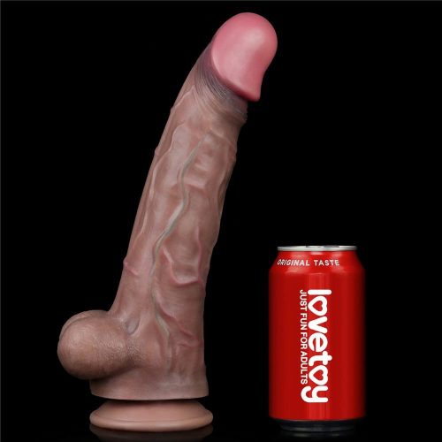 Penis din silicon cu două straturi de 11,5''