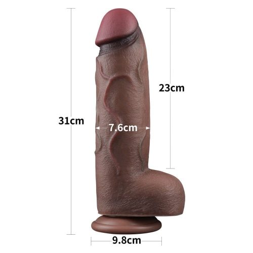 Penis din silicon cu două straturi de 12'' XXL