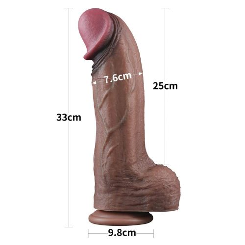 Penis din silicon dual layer de 13'' XXL