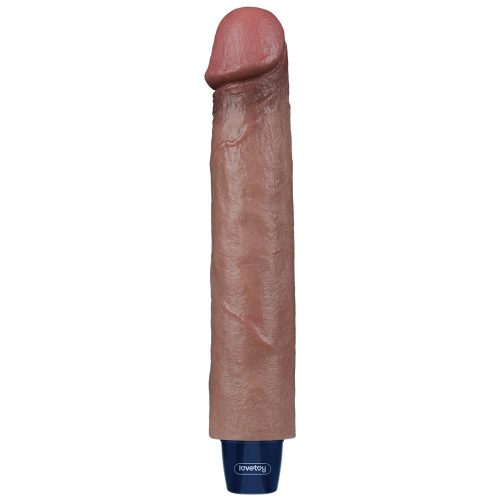 Dildo vibrant reîncărcabil din silicon REAL SOFTEE de 9"