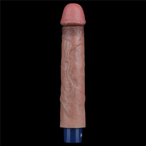 Dildo vibrant reîncărcabil din silicon REAL SOFTEE de 9"