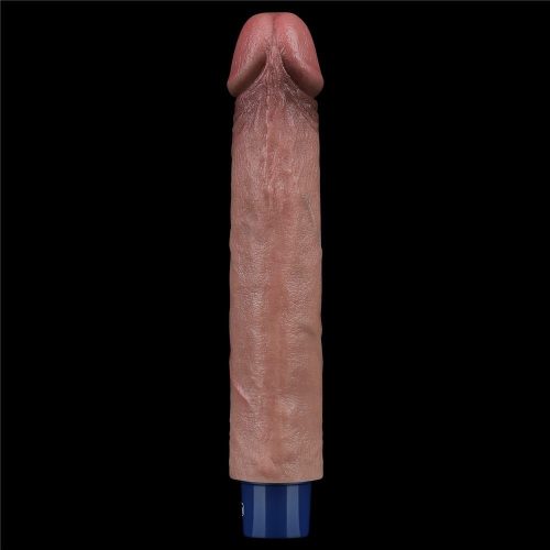 Dildo vibrant reîncărcabil din silicon REAL SOFTEE de 9"