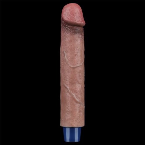 Dildo vibrant reîncărcabil din silicon REAL SOFTEE de 9"