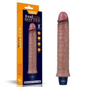   Dildo vibrant reîncărcabil din silicon REAL SOFTEE de 9,5"