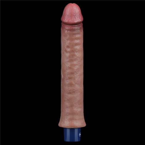 Dildo vibrant reîncărcabil din silicon REAL SOFTEE de 9,5"