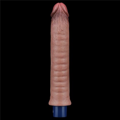 Dildo vibrant reîncărcabil din silicon REAL SOFTEE de 9,5"