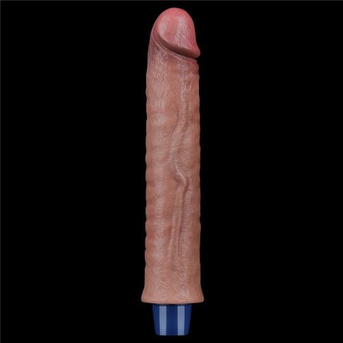 Dildo vibrant reîncărcabil din silicon REAL SOFTEE de 9,5"