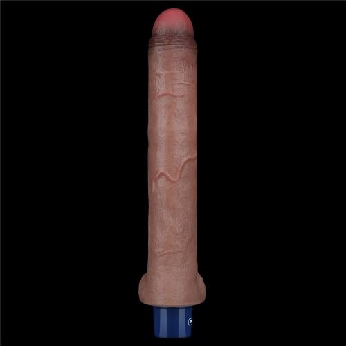 Dildo vibrant reîncărcabil din silicon REAL SOFTEE de 10,5"