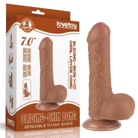 Dong cu piele glisantă cu două straturi Brown_B15O50_3