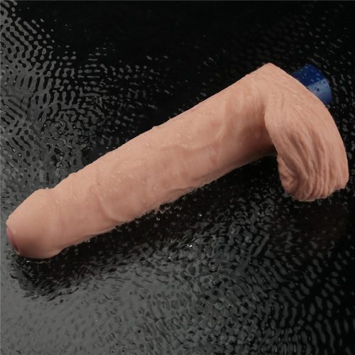 Dildo vibrant reîncărcabil REAL SOFTEE de 9" (Flesh)