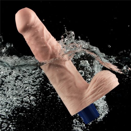 Dildo vibrant reîncărcabil REAL SOFTEE de 9" (Flesh)