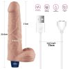 Dildo vibrant reîncărcabil REAL SOFTEE de 9" (Flesh)