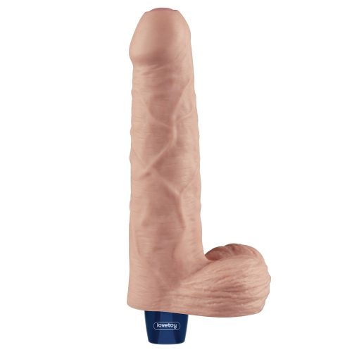 Dildo vibrant reîncărcabil REAL SOFTEE de 9" (Flesh)