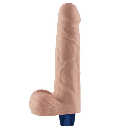 Dildo vibrant reîncărcabil REAL SOFTEE de 9" (Flesh)