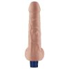 Dildo vibrant reîncărcabil REAL SOFTEE de 9" (Flesh)