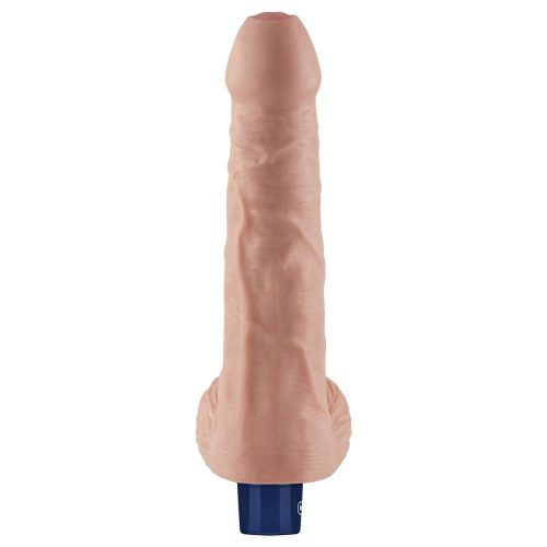 Dildo vibrant reîncărcabil REAL SOFTEE de 9" (Flesh)