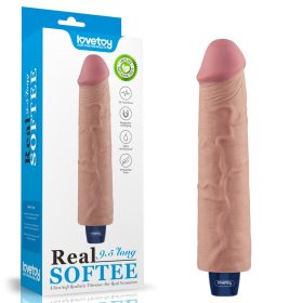   Dildo vibrant reîncărcabil de 9,5" REAL SOFTEE (Flesh)