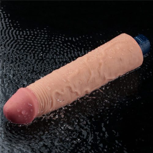 Dildo vibrant reîncărcabil de 9,5" REAL SOFTEE (Flesh)