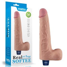   Dildo vibrant reîncărcabil REAL SOFTEE de 10" (Flesh)_B15O50_4