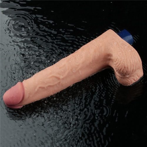 Dildo vibrant reîncărcabil REAL SOFTEE de 10" (Flesh)_B15O50_4