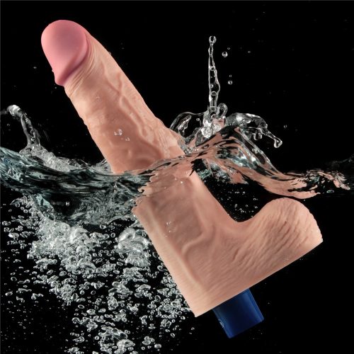 Dildo vibrant reîncărcabil REAL SOFTEE de 10" (Flesh)_B15O50_4