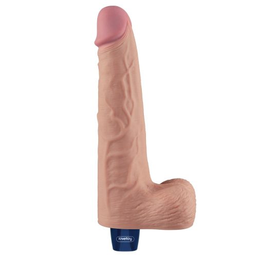 Dildo vibrant reîncărcabil REAL SOFTEE de 10" (Flesh)_B15O50_4