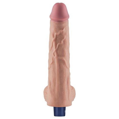 Dildo vibrant reîncărcabil REAL SOFTEE de 10" (Flesh)_B15O50_4
