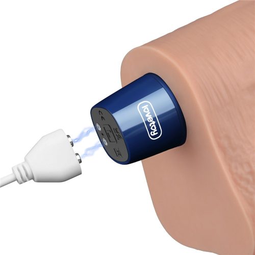 Dildo vibrant reîncărcabil REAL SOFTEE de 10,5" (Flesh)_B15O50_4